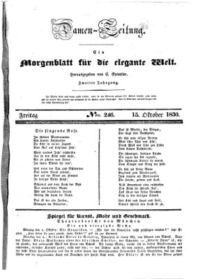 Damen-Zeitung Freitag 15. Oktober 1830