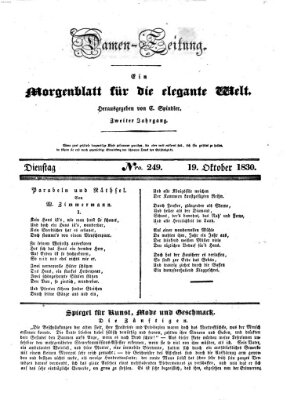 Damen-Zeitung Dienstag 19. Oktober 1830