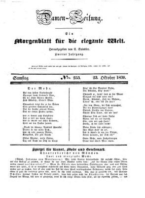 Damen-Zeitung Samstag 23. Oktober 1830