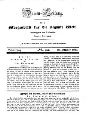 Damen-Zeitung Donnerstag 28. Oktober 1830