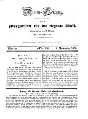 Damen-Zeitung Montag 8. November 1830