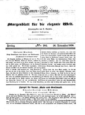 Damen-Zeitung Freitag 26. November 1830