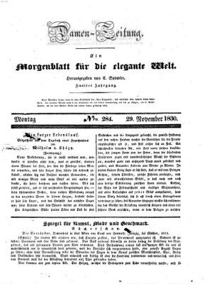 Damen-Zeitung Montag 29. November 1830