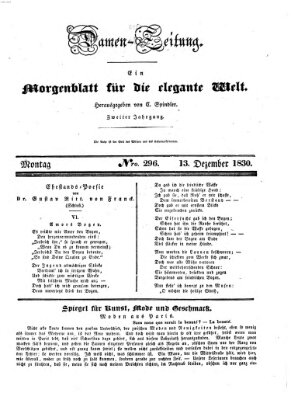 Damen-Zeitung Montag 13. Dezember 1830