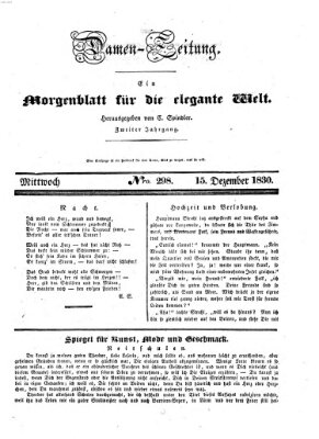 Damen-Zeitung Mittwoch 15. Dezember 1830