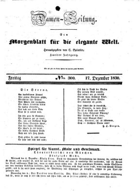 Damen-Zeitung Freitag 17. Dezember 1830