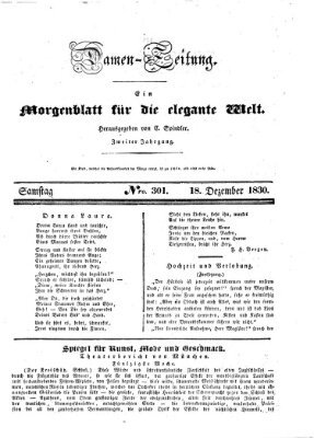 Damen-Zeitung Samstag 18. Dezember 1830