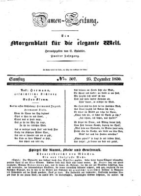 Damen-Zeitung Samstag 25. Dezember 1830