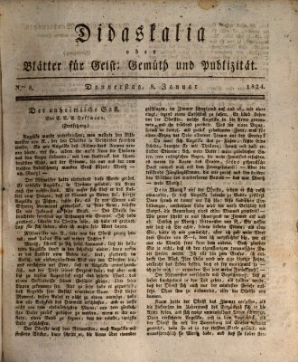 Didaskalia oder Blätter für Geist, Gemüth und Publizität (Didaskalia) Donnerstag 8. Januar 1824