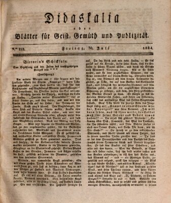 Didaskalia oder Blätter für Geist, Gemüth und Publizität (Didaskalia) Freitag 30. Juli 1824