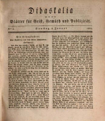 Didaskalia oder Blätter für Geist, Gemüth und Publizität (Didaskalia) Samstag 8. Januar 1825