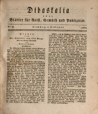 Didaskalia oder Blätter für Geist, Gemüth und Publizität (Didaskalia) Samstag 5. Februar 1825