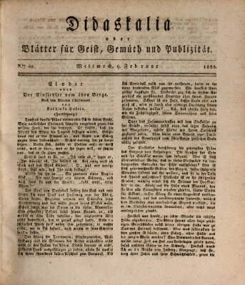 Didaskalia oder Blätter für Geist, Gemüth und Publizität (Didaskalia) Mittwoch 9. Februar 1825