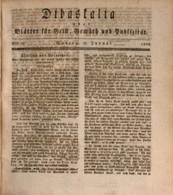 Didaskalia oder Blätter für Geist, Gemüth und Publizität (Didaskalia) Montag 30. Januar 1826