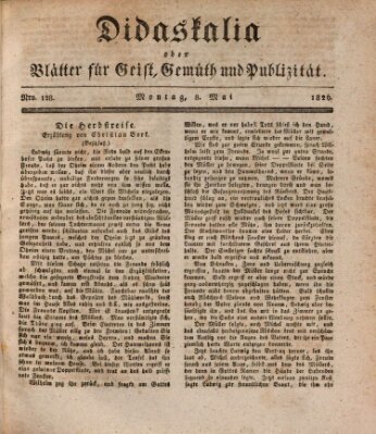 Didaskalia oder Blätter für Geist, Gemüth und Publizität (Didaskalia) Montag 8. Mai 1826