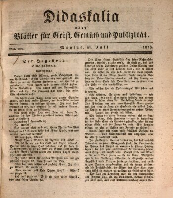 Didaskalia oder Blätter für Geist, Gemüth und Publizität (Didaskalia) Montag 24. Juli 1826