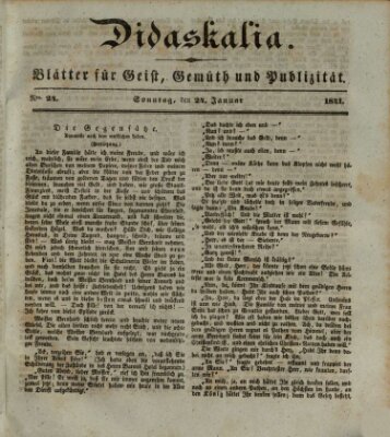 Didaskalia Sonntag 24. Januar 1841