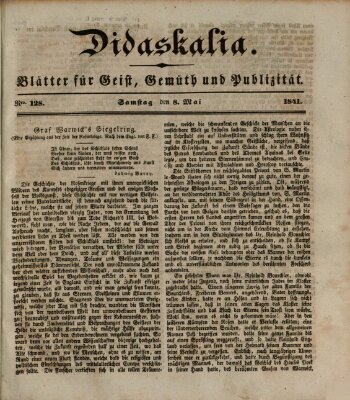 Didaskalia Samstag 8. Mai 1841