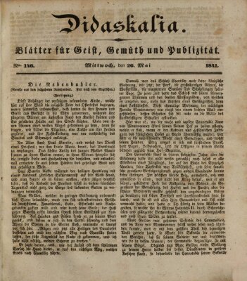 Didaskalia Mittwoch 26. Mai 1841