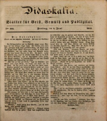 Didaskalia Freitag 4. Juni 1841