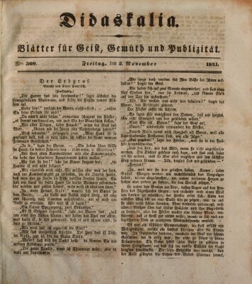 Didaskalia Freitag 5. November 1841