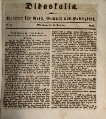 Didaskalia Montag 3. Januar 1842