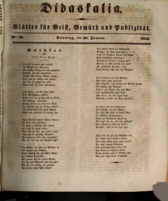 Didaskalia Sonntag 30. Januar 1842