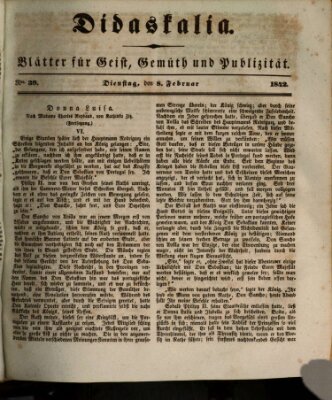 Didaskalia Dienstag 8. Februar 1842