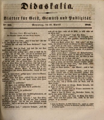 Didaskalia Sonntag 17. April 1842