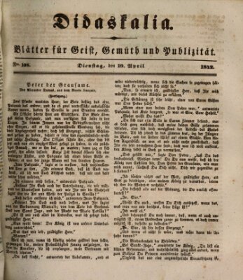 Didaskalia Dienstag 19. April 1842