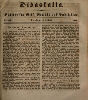 Didaskalia Dienstag 5. Juli 1842