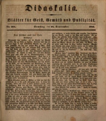 Didaskalia Samstag 24. September 1842