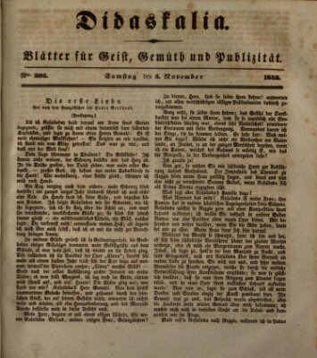 Didaskalia Samstag 5. November 1842