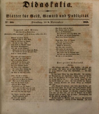 Didaskalia Dienstag 8. November 1842