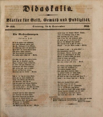 Didaskalia Sonntag 3. September 1843