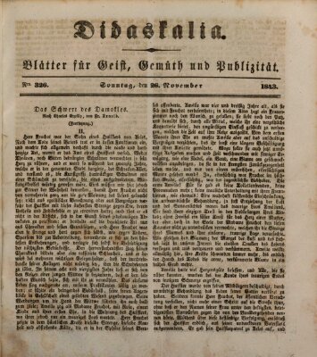 Didaskalia Sonntag 26. November 1843