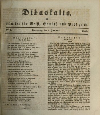 Didaskalia Sonntag 7. Januar 1844