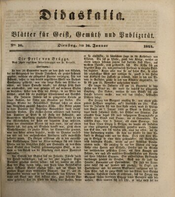 Didaskalia Dienstag 16. Januar 1844