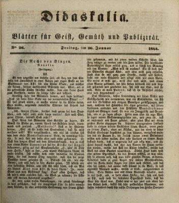 Didaskalia Freitag 26. Januar 1844