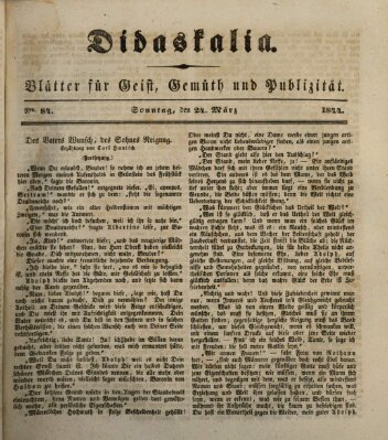 Didaskalia Sonntag 24. März 1844