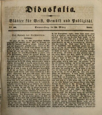 Didaskalia Donnerstag 28. März 1844