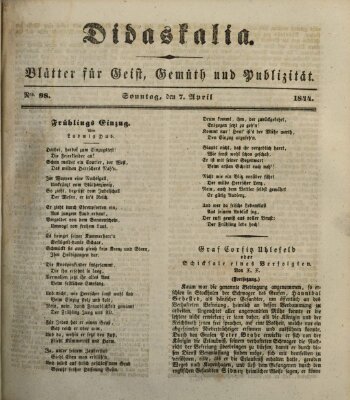 Didaskalia Sonntag 7. April 1844