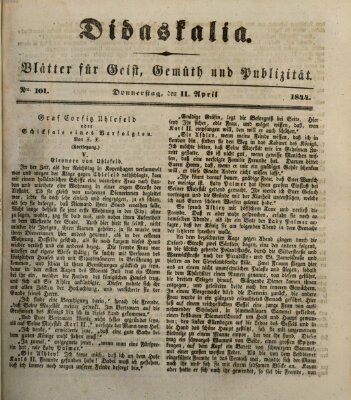 Didaskalia Donnerstag 11. April 1844