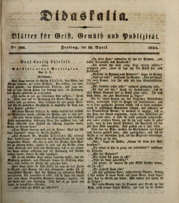 Didaskalia Freitag 12. April 1844