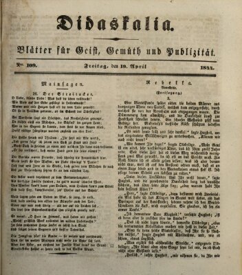 Didaskalia Freitag 19. April 1844