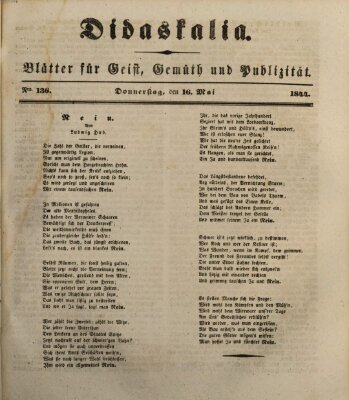 Didaskalia Donnerstag 16. Mai 1844