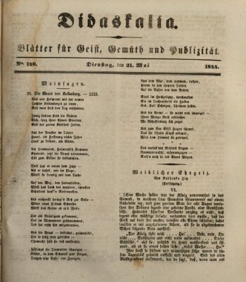 Didaskalia Dienstag 21. Mai 1844