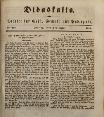 Didaskalia Freitag 6. September 1844