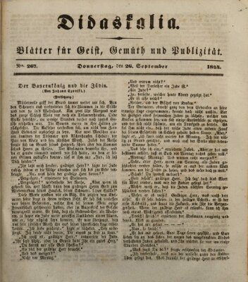 Didaskalia Donnerstag 26. September 1844