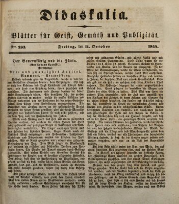 Didaskalia Freitag 11. Oktober 1844